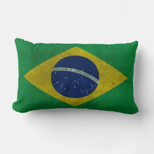 Fahne Brasiliens Stil Grunge Lendenkissen