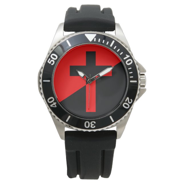 Fahne christlicher Sozialismus & Anarchismus (Befr Armbanduhr (Vorderseite)