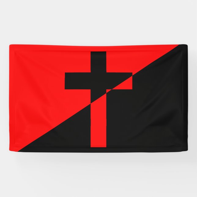 Fahne christlicher Sozialismus & Anarchismus (Befr Banner (Horizontal)