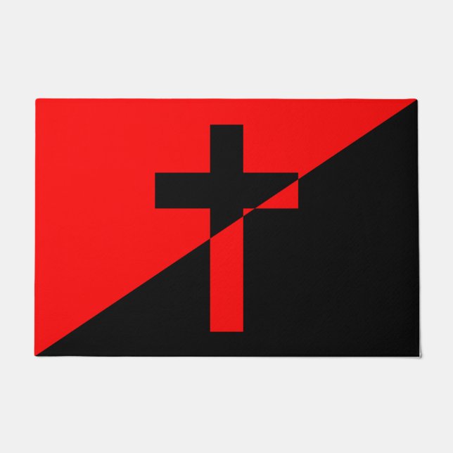 Fahne christlicher Sozialismus & Anarchismus (Befr Fußmatte (Vorderseite)