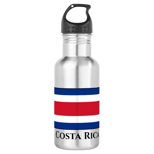 Fahne Costa Rica Edelstahlflasche (Vorderseite)
