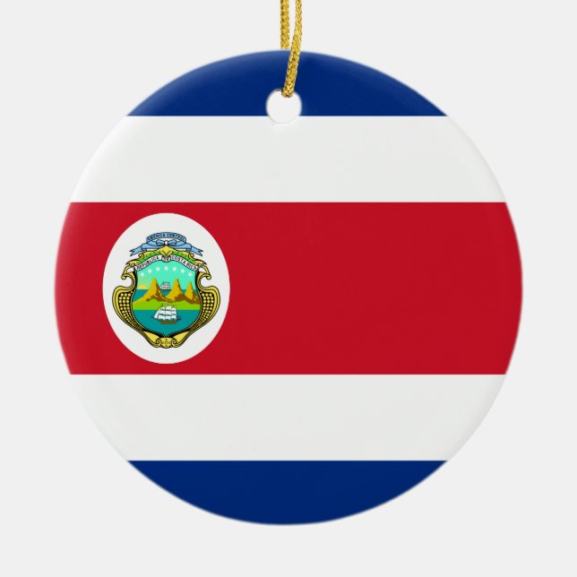 Fahne Costa Rica Keramikornament (Vorne)