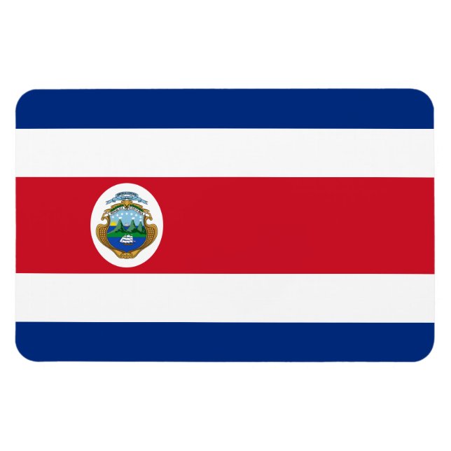 Fahne Costa Rica Magnet (Horizontal)