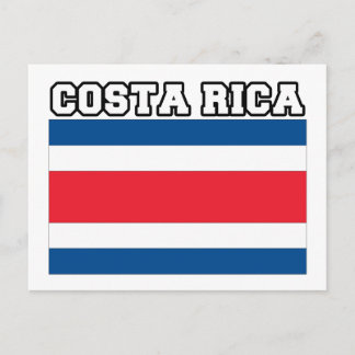 Fahne Costa Rica Postkarte