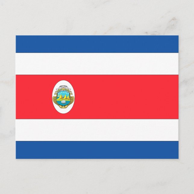 Fahne Costa Rica Postkarte (Vorderseite)