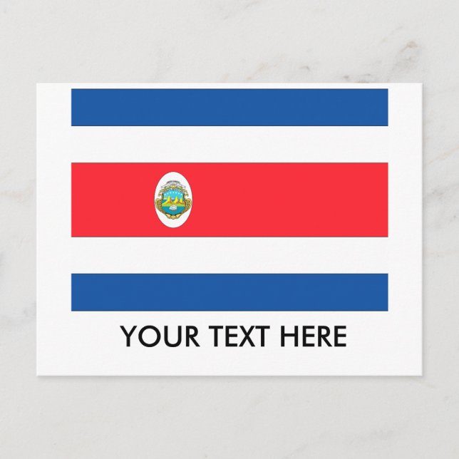 Fahne Costa Rica Postkarte (Vorderseite)