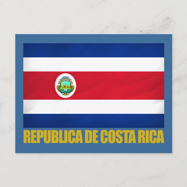Fahne Costa Rica Postkarte (Vorderseite)