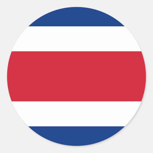 Fahne Costa Rica Runder Aufkleber (Vorderseite)