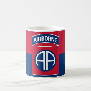 Fahne der 82. Luftlandedivision Militärveteran Kaffeetasse
