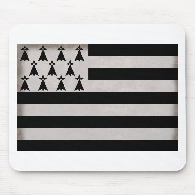 Fahne der Bretagne Mousepad (Vorne)