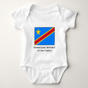 Fahne der Demokratischen Republik Kongo Baby Strampler