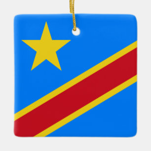 Fahne der Demokratischen Republik Kongo Keramikornament