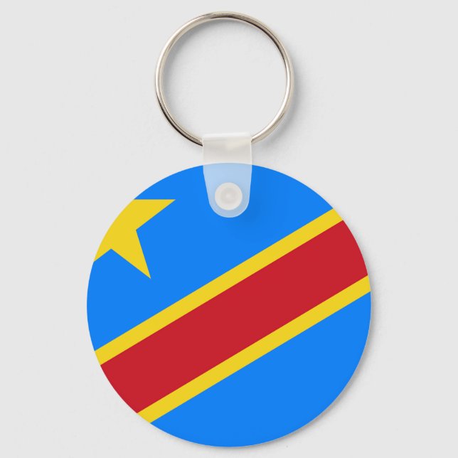 Fahne der Demokratischen Republik Kongo Schlüsselanhänger (Vorderseite)