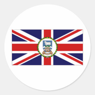 Fahne der Falklandinseln Runder Aufkleber