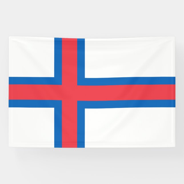 Fahne der Färöer Banner (Horizontal)