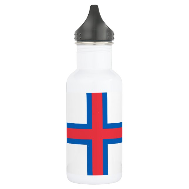Fahne der Färöer Edelstahlflasche (Links)