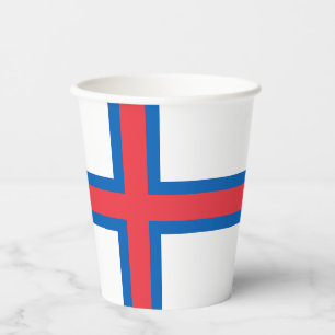 Fahne der Färöer Pappbecher