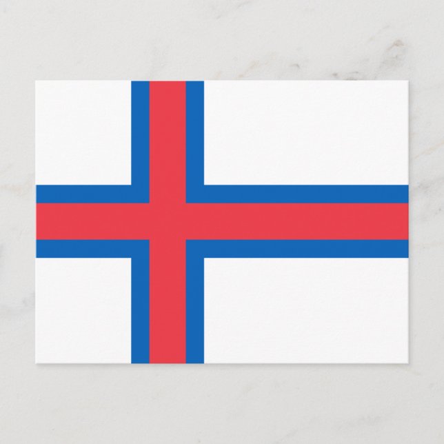 Fahne der Färöer Postkarte (Vorderseite)
