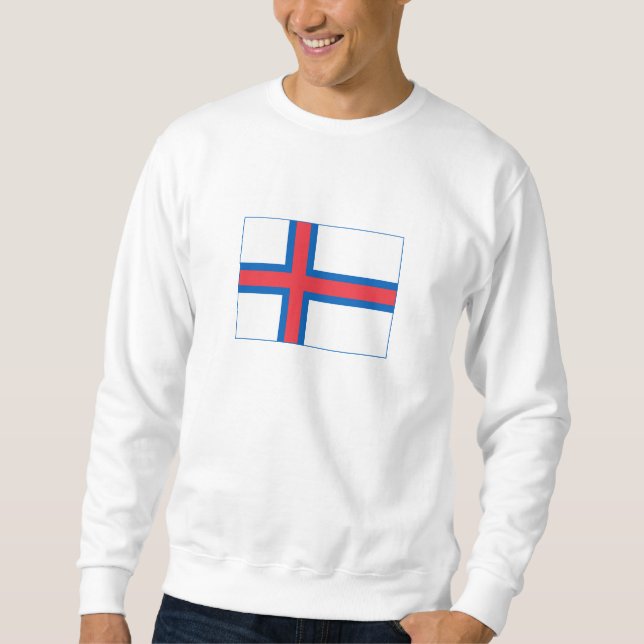 Fahne der Färöer Sweatshirt (Vorderseite)