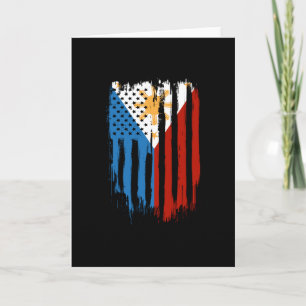 Fahne der Halb-Amerikaner Filipino Philippinen Karte