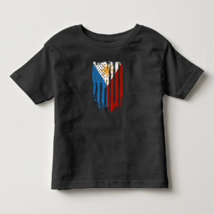 Fahne der Halb-Amerikaner Filipino Philippinen Kleinkind T-shirt