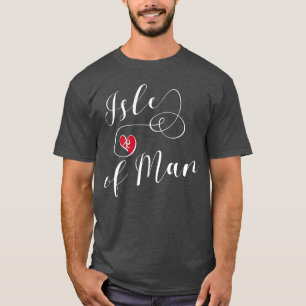 Fahne der Insel Man im Herzen, Manx T-Shirt