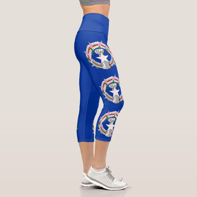Fahne der Nördlichen Marianen Capri Leggings (Rechts)