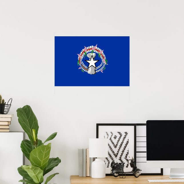 Fahne der Nördlichen Marianen Poster (Heimbüro)