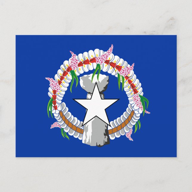 Fahne der Nördlichen Marianen Postkarte (Vorderseite)
