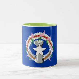 Fahne der Nördlichen Marianen Zweifarbige Tasse