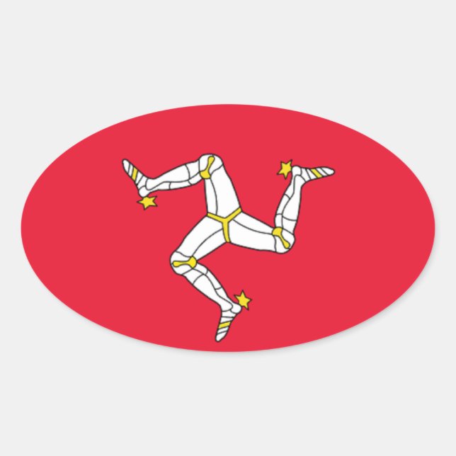Fahne der Oval-Aufkleberinsel Ovaler Aufkleber (Vorderseite)