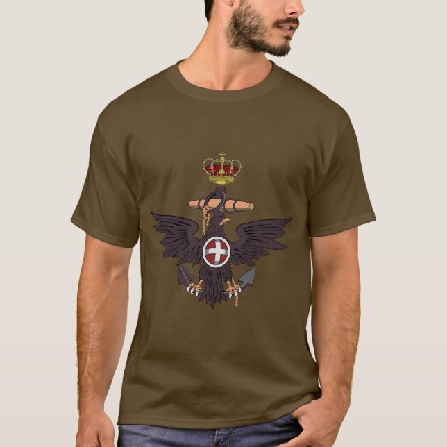 Fahne der Regia Jachthafen, Italien T-Shirt (Vorderseite)
