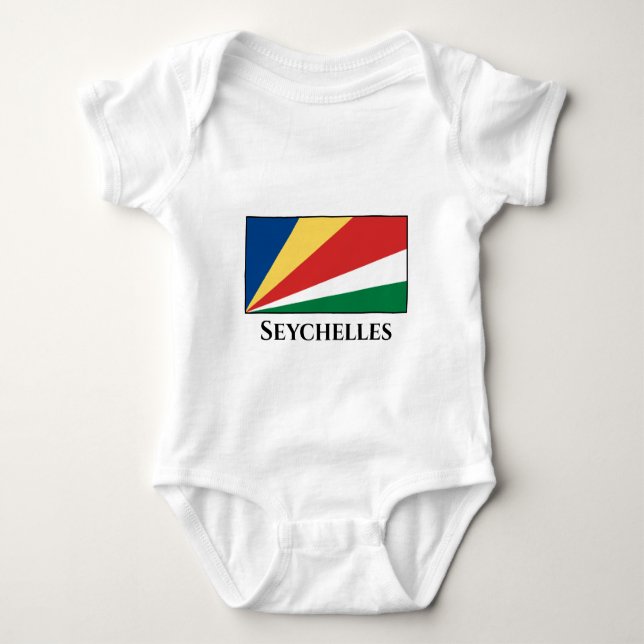 Fahne der Seychellen Baby Strampler (Vorderseite)