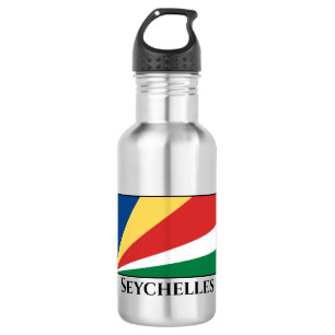 Fahne der Seychellen Edelstahlflasche