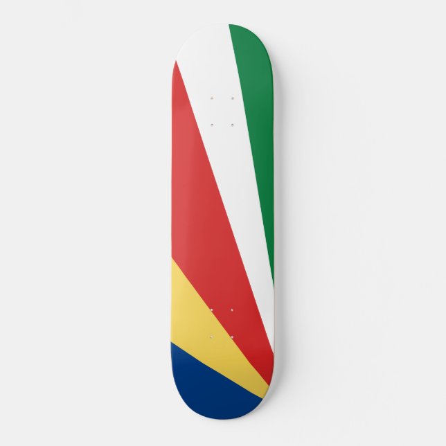 Fahne der Seychellen Skateboard (Vorderseite)