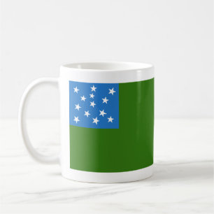 Fahne der Tasse des grünen Gebirgskaffees
