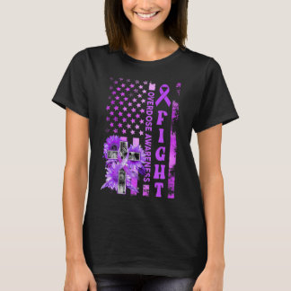 Fahne der USA Sonnenblumen Christlich Überdosierun T-Shirt