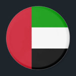 Fahne der vereinten Araber Magnet<br><div class="desc">Die Flagge der Vereinigten Arabischen Emirate (Arabisch: ع م د ل ة ل و direkt Es wurde 1971 von Abdullah Mohammed Al Maainah entworfen, der damals 19 Jahre alt war und am 2. Dezember 1971 adoptiert wurde. Das Hauptthema der vier Farben der Flagge ist die Einheit der arabischen Nationen. Im...</div>