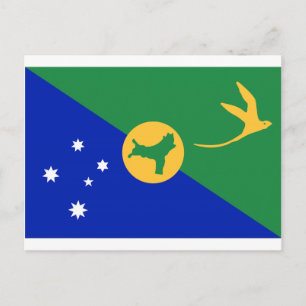 Fahne der Weihnachtsinsel (Australien) Postkarte