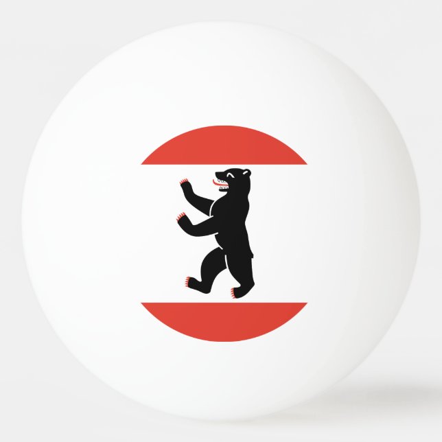 Fahne des Berliner Ping-Pong-Balls Tischtennisball (Vorderseite)