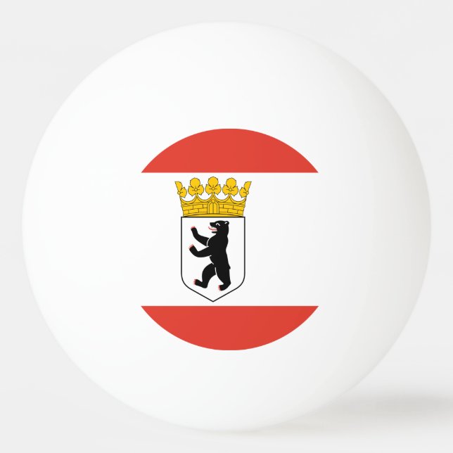 Fahne des Berliner Ping-Pong-Balls Tischtennisball (Vorderseite)