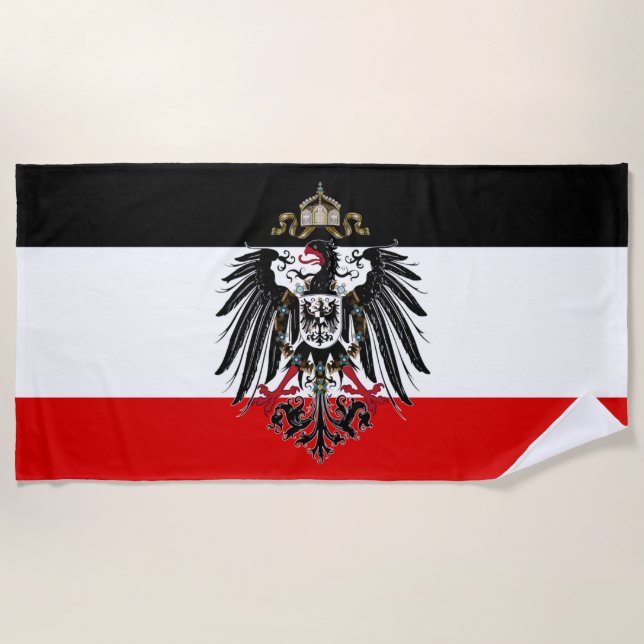 Fahne des Deutschen Reiches Strandtuch (Vorderseite)