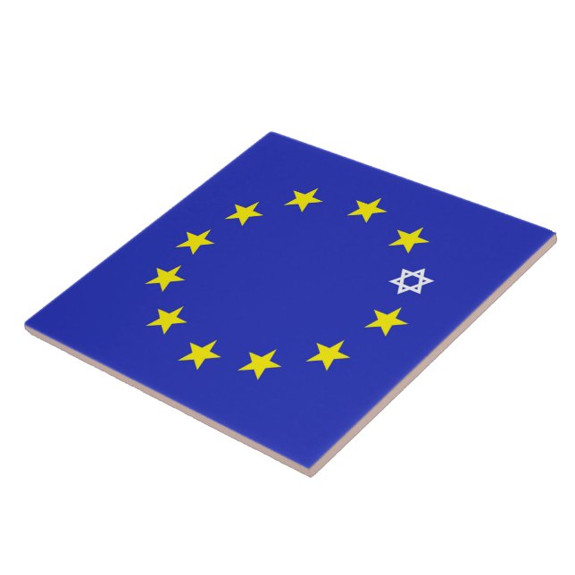 Fahne des Europäischen jüdischen Parlaments Fliese (Seite)
