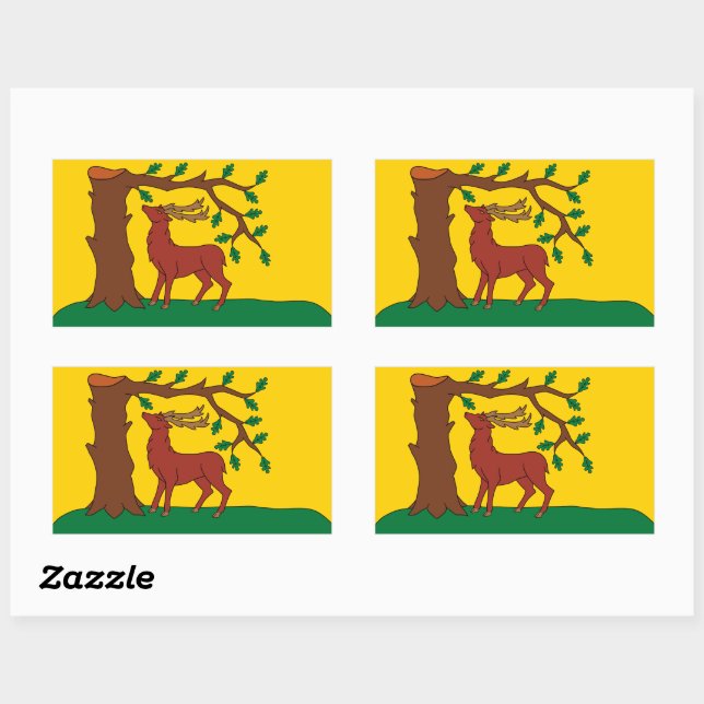 Fahne des historischen Landkreises von Berkshire R Rechteckiger Aufkleber (Blatt)