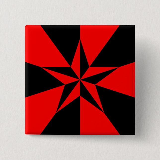 Fahne des libertären Sozialismus Button (Vorderseite)