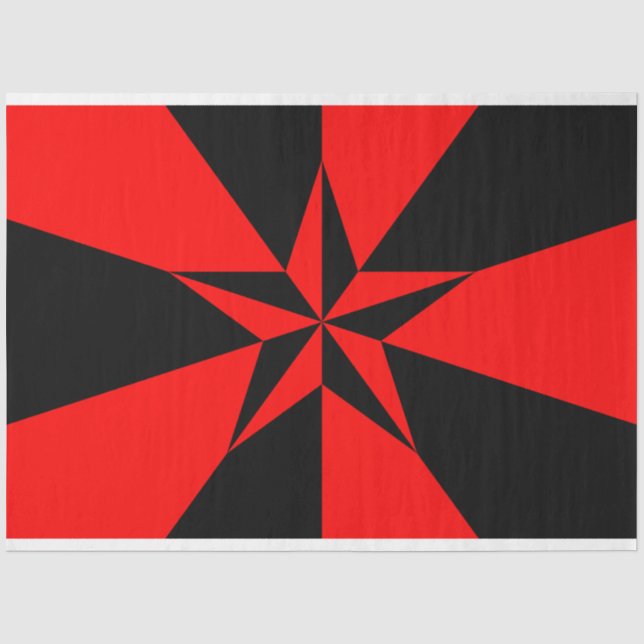 Fahne des libertären Sozialismus Seidenpapier (Vorderseite)