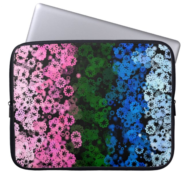 Fahne des Niedlichen floralen Allromantischen Retr Laptopschutzhülle (Vorderseite)