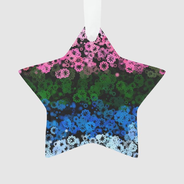 Fahne des Niedlichen floralen Allromantischen Retr Ornament (Vorderseite)