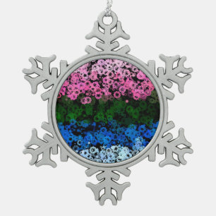 Fahne des Niedlichen floralen Allromantischen Retr Schneeflocken Zinn-Ornament