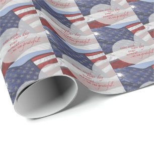 Fahne des patriotischen Herzens, militärische Aufw Geschenkpapier